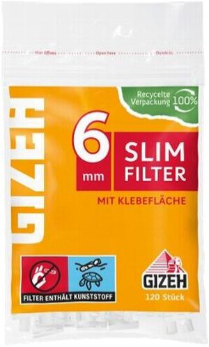 Gizeh Filter Slim 6mm Zigarettenfilter 120 Stück