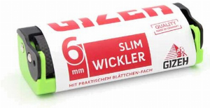 Gizeh Zigaretten-Roller Slim 6mm Schwarz/Grün