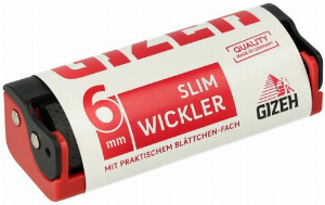 Gizeh Zigaretten-Roller Slim 6mm Schwarz/Rot