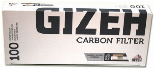 Gizeh Zigarettenhülsen Carbon Silver Tip 100 Stück
