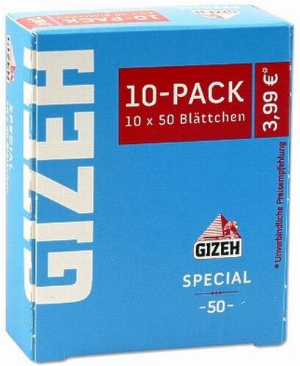 Gizeh Zigarettenpapier Blau Special Sparpack 10x50 Blatt