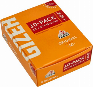 Gizeh Zigarettenpapier Gelb Original Sparpack 10x50 Blatt
