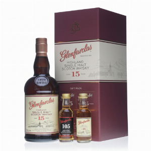 Glenfarclas 15 Jahre 700ml 46% Vol. + 2 Miniaturen 50ml Gift Pack