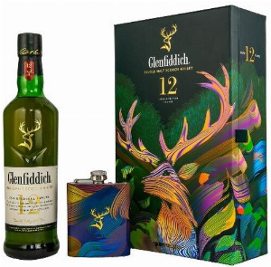 Glenfiddich 12 Jahre Limited Design mit Flachmann 40% Vol. 700ml