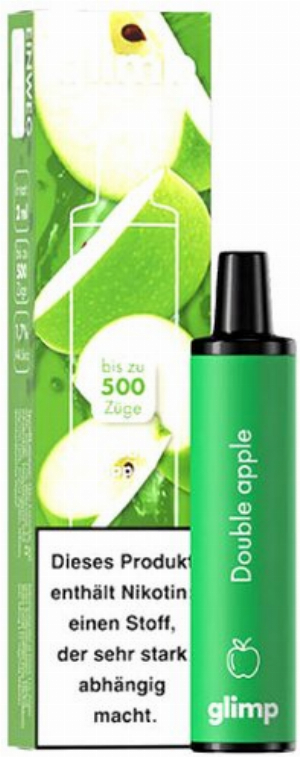 Glimp 500 Double Apple Einweg E-Shisha 17 mg