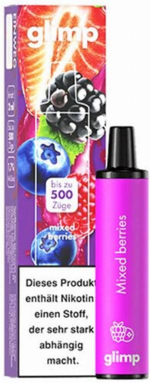 Glimp 500 Mixed Berries Einweg E-Shisha 17 mg Nikotin