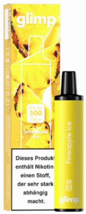 Glimp 500 Pineapple Ice Einweg E-Shisha 17 mg Nikotin