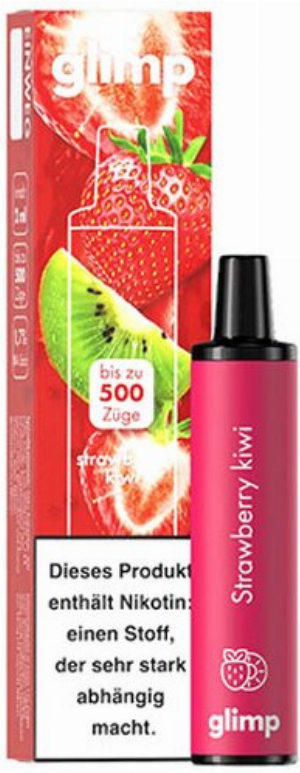 Glimp 500 Strawberry Kiwi Einweg E-Shisha 17 mg Nikotin