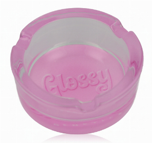 Glossy Glas Aschenbecher transparent rund