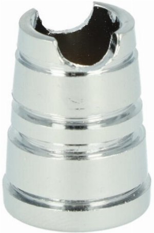 Gluttöter Cool Chrom Metall rund mit Rillen Nr.3