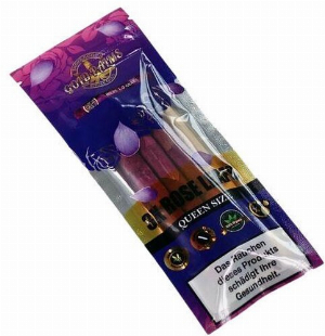 Gold Palms Rose Leafs Queen Size Blunt Rolls 3 Stück