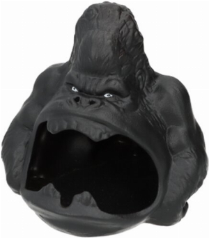 Gorilla Aschenbecher Keramik Schwarz 19x19x19cm