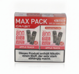 Grabit Apple Peach Prefilled Pods 20mg Maxi Pack 4x2ml