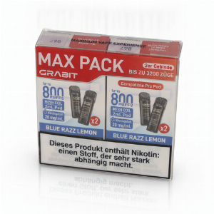 Grabit Blue Razz Lemon Prefilled Pods 20mg Maxi Pack 4x2ml