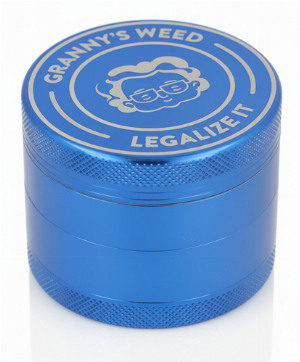 Grannys Weed Aluminium Grinder 4-teilig Ø 63mm Blau