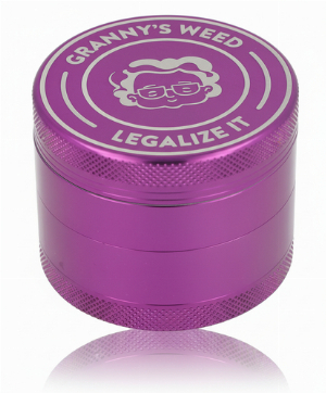 Grannys Weed Aluminium Grinder 4-teilig Ø 63mm Lila
