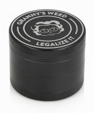 Grannys Weed Aluminium Grinder 4-teilig Ø 63mm Schwarz