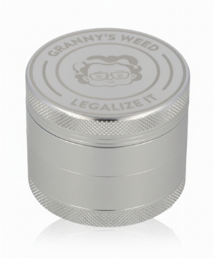 Grannys Weed Aluminium Grinder 4-teilig Ø 63mm Silber