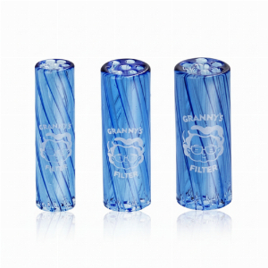 Grannys Weed Glas Vortex Spiral Filter Tips 3er Set 8/10/12mm Blau