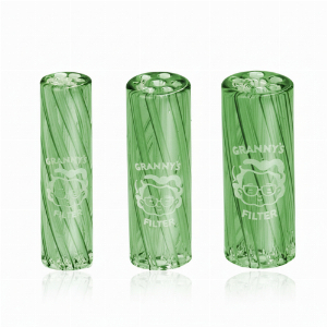 Grannys Weed Glas Vortex Spiral Filter Tips 3er Set 8/10/12mm Hellgrün