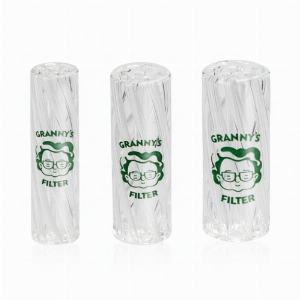 Grannys Weed Glas Vortex Spiral Filter Tips 3er Set 8/10/12mm Klar