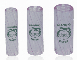 Grannys Weed Glas Vortex Spiral Filter Tips 3er Set 8/10/12mm Lila