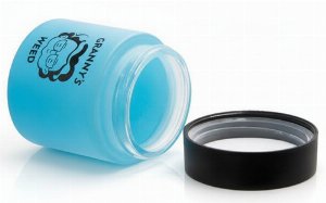 Grannys Weed Premium Stash Jar Aufbewahrungsglas Hellblau