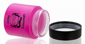 Grannys Weed Premium Stash Jar Aufbewahrungsglas Pink