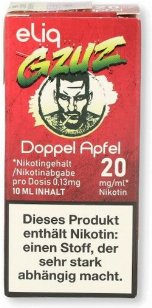Gzuz eliq Nikotinsalz Liquid Doppel Apfel 20mg/ml