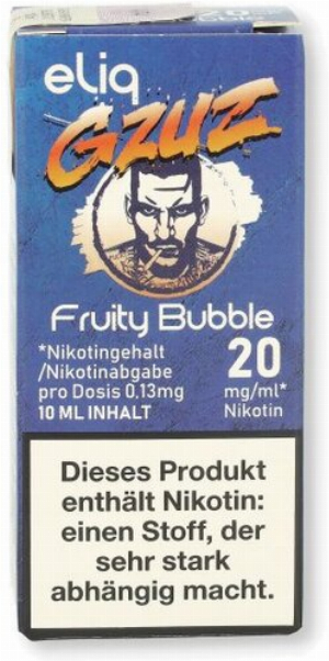 Gzuz eliq Nikotinsalz Liquid Fruity Bubble 20mg/ml