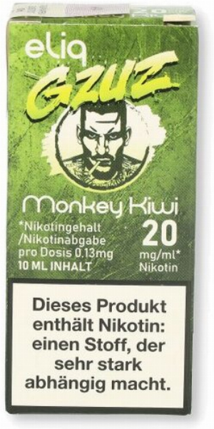 Gzuz eliq Nikotinsalz Liquid Monkey Kiwi 20mg/ml