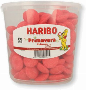 Haribo Primavera Erdbeeren Maxi Dose 150 Stück