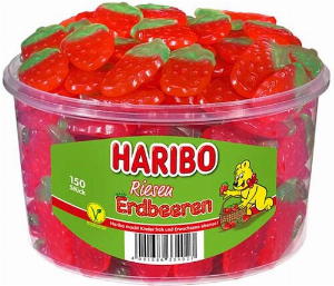 Haribo Riesenerdbeeren 150 Stück Dose