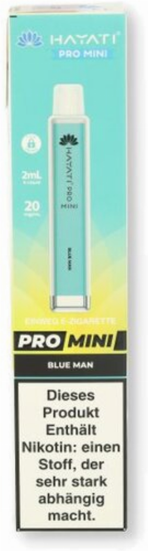 Hayati Pro Mini Einweg E-Zigarette Blue Man 20mg/ml