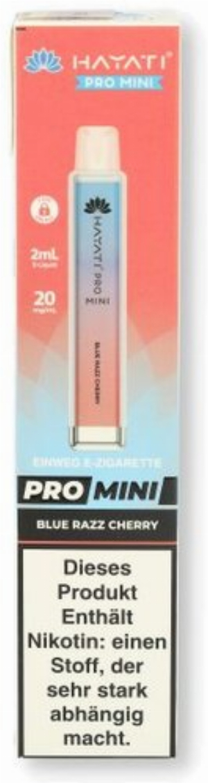 Hayati Pro Mini Einweg E-Zigarette Blue Razz Cherry 20mg/ml