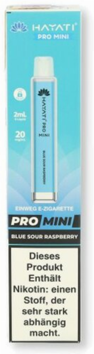 Hayati Pro Mini Einweg E-Zigarette Blue Sour Raspberry 20mg/ml