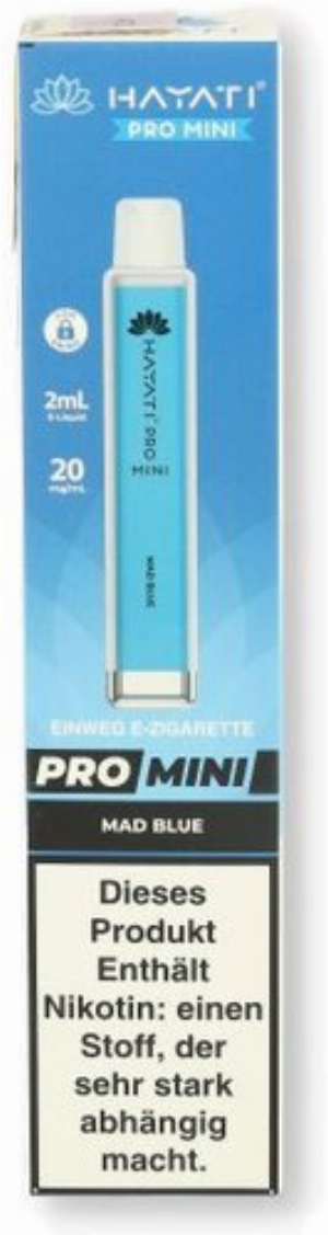Hayati Pro Mini Einweg E-Zigarette Mad Blue 20mg/ml