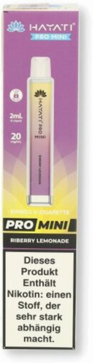 Hayati Pro Mini Einweg E-Zigarette Riberry Lemonade 20mg/ml