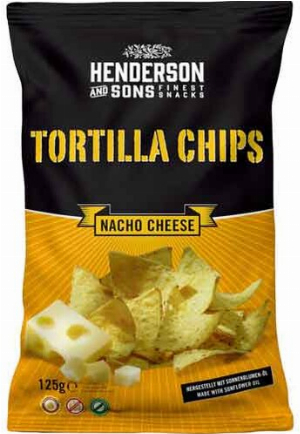 Henderson & Sons Tortilla Chips Nacho Cheese 125g