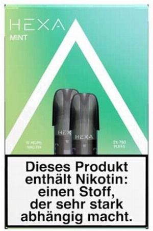 Hexa Pro Vape Pods Mint 2x2ml  18mg