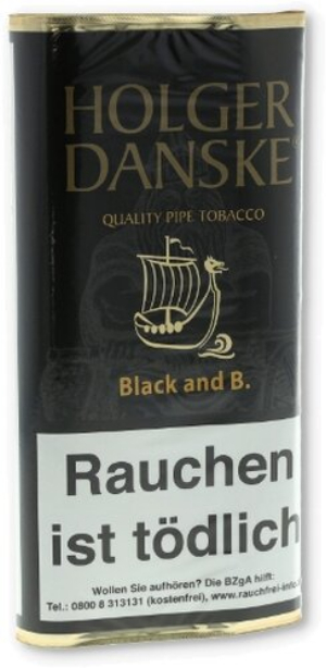 Holger Danske Pfeifentabak B.B. (Black & Bourbon) 40g Päckchen