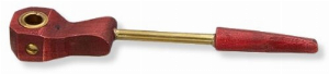 Holz/Metall Pfeife Modern Rot