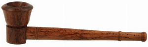Holzpfeife braun 12cm lang