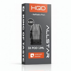HQD Allstar Lite Refillable Pod 0,8 Ohm 2ml 3 Stk.