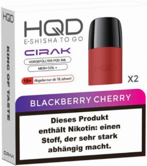 HQD CIRAK 2x2ml Pods Blackberry Cherry 18mg