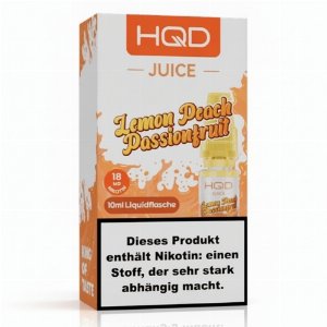 HQD Juice Nikotinsalzliquid Lemon Peach Passionfruit 10ml 18mg