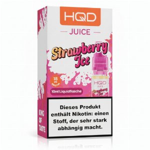 HQD Juice Nikotinsalzliquid Strawberry Ice 10ml 18mg