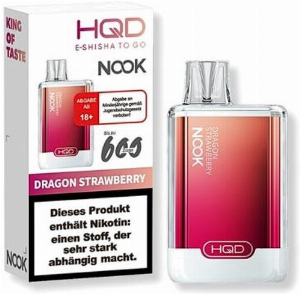 HQD NOOK Dragon Strawberry Einweg E-Zigarette 18mg/ml