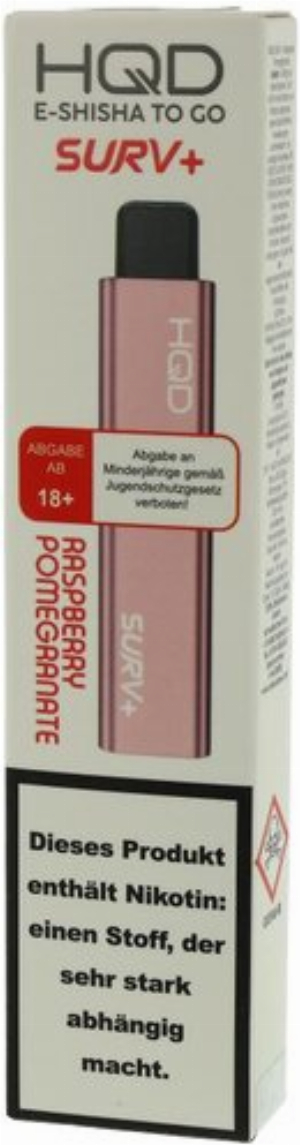HQD Surv+ Einweg E-Zigarette Raspberry Pomegranate 18mg