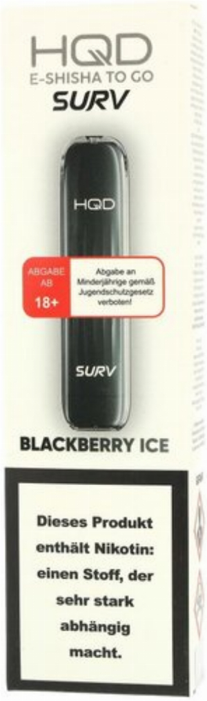 HQD Surv Einweg E-Shisha Blackberry Ice ca. 600 Züge 18mg
